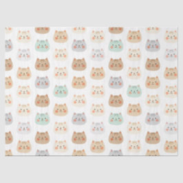 Süße Kawaii-Katzen Handgezeichnete Illustrationen  Seidenpapier