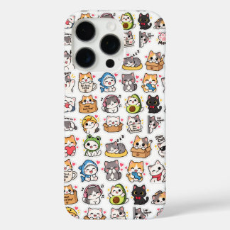 Süße Kawaii-Katzen-Handyhülle – Adorable iPhone 16 Pro Hülle
