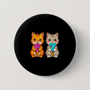 Süße Kawaii Katzen Neko 67 Drip Meme Lustig Sechs  Button