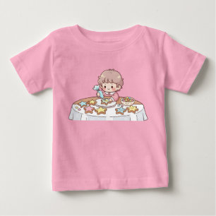 Süße Kawaii Kleine Bäcker Dekorieren Stern Kekse Baby T-shirt