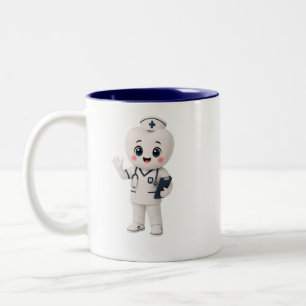 Süße Kawaii-Krankenschwester-Tasse   Geschenk für  Zweifarbige Tasse