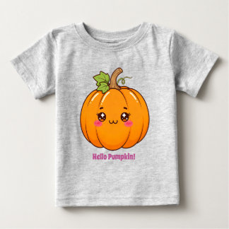 Süße Kawaii lächelnde Kürbis-Cartoonfigur Baby T-shirt