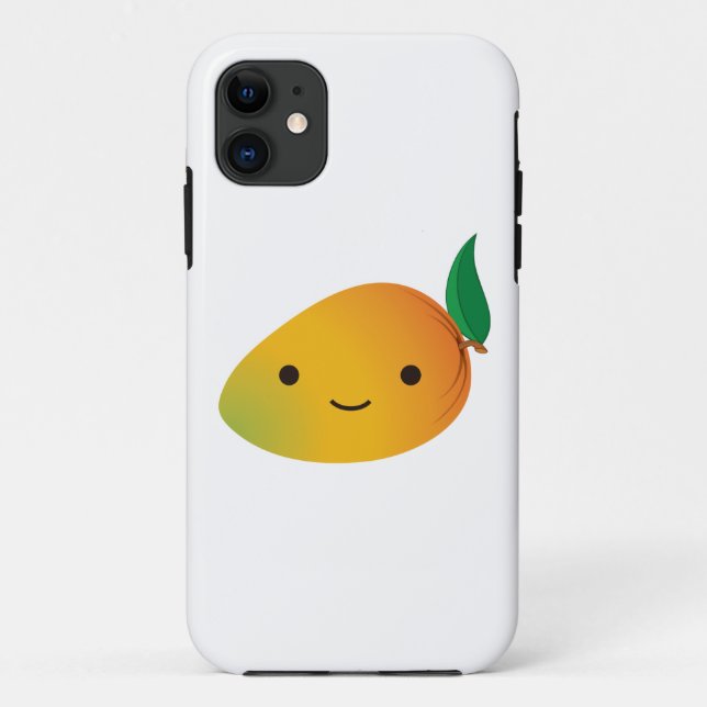 Süße Kawaii lächelnde Mango Case-Mate iPhone Hülle (Rückseite)
