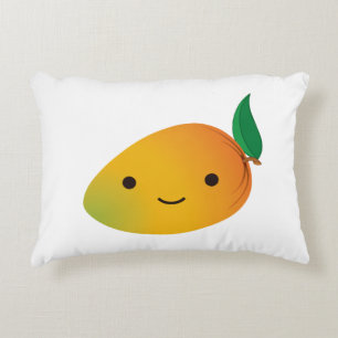Süße Kawaii lächelnde Mango Zierkissen