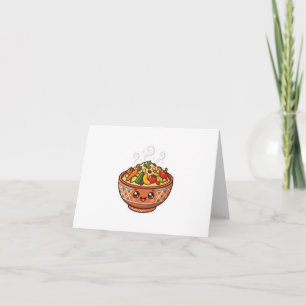 Süße Kawaii Marokkanische Couscous-Schüssel Aufkle Dankeskarte