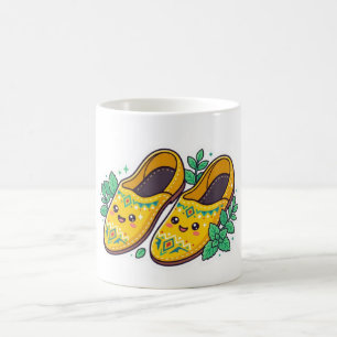 Süße Kawaii marokkanische gelbe Babouche Pantoffel Kaffeetasse