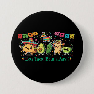 Süße Kawaii-Mexikanische-Food-Party - Taco Burrito Button