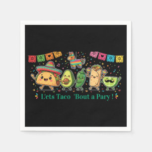 Süße Kawaii-Mexikanische-Food-Party - Taco Burrito Serviette