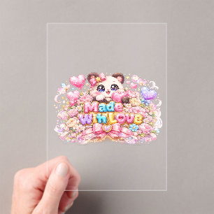 Süße Kawaii-Mit-Liebe-Gemachte-Katzen-Name-Pastell Acryleinladungen