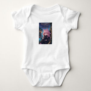 Süße Kawaii Neko Mädchen & schwarze Katze Magische Baby Strampler