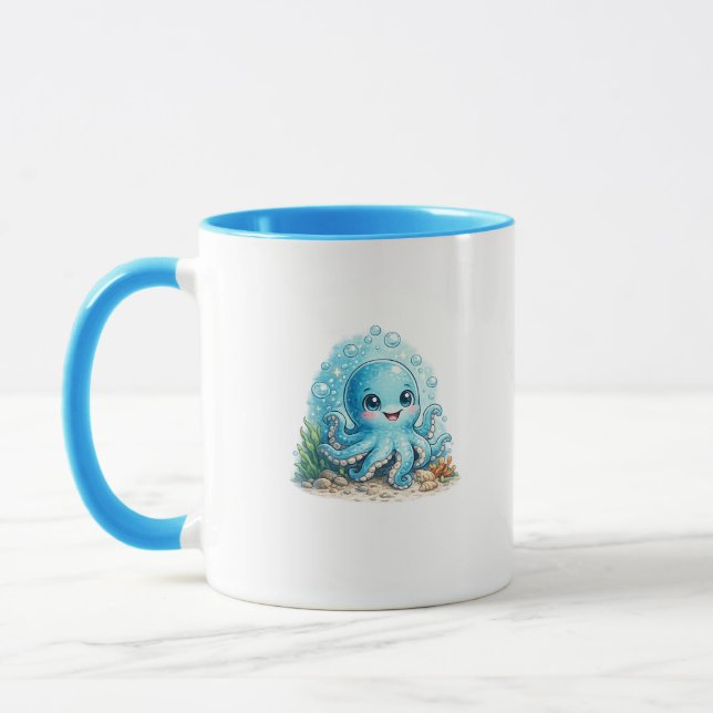 Süße Kawaii-Oktopus-Kaffeetasse Tasse (Links)