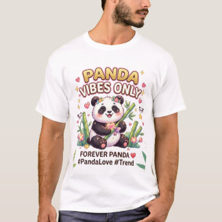 Süße Kawaii-Panda-Stimmung pur - Ästhetische Blume T-Shirt
