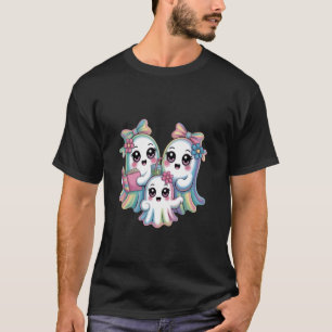 Süße Kawaii Pastell-Geister-Familie Halloween Rege T-Shirt