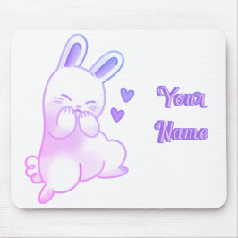 Süße Kawaii Pastell-Lila Custom Gradient Hase Mousepad