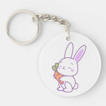 Süße Kawaii Pastell Lila Hase Karotte Acryl