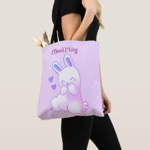 Süße Kawaii Pastell Lila Hase mit Herz individuell