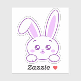 Süße Kawaii Pastell Lila Hervorschauende Pfoten Hä Aufkleber