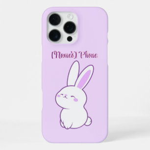 Süße Kawaii Pastell Lila Schlafende Hasen Custom iPhone 16 Pro Max Hülle