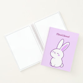 Süße Kawaii Pastell-Lila Schlafhasen-Individualisi Notizbuch