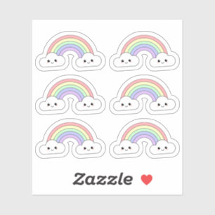 Süße Kawaii Pastell Regenbogen Dekorative Bujo Pla Aufkleber