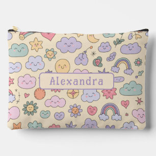 Süße Kawaii Pastell Regenbogen Wolke Zubehörtasche
