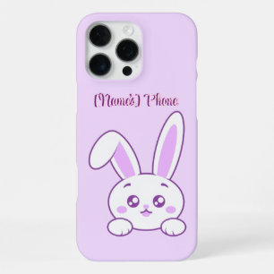 Süße Kawaii Pastelllila hervorlugende Hase individ iPhone 16 Pro Max Hülle