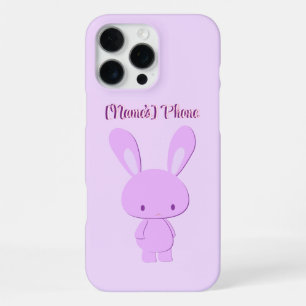 Süße Kawaii Pastelllila stehende Hase benutzerdefi iPhone 16 Pro Max Hülle