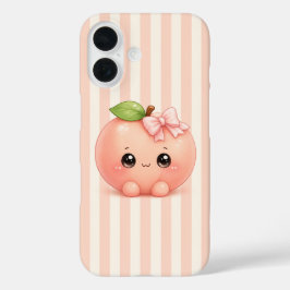 Süße Kawaii-Pfirsich-Handyhülle iPhone 16 Hülle