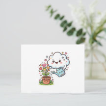 Süße Kawaii-Pflanze Freundlichkeit Süße Wolke und 