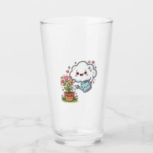 Süße Kawaii-Pflanze Freundlichkeit Süße Wolke und  Glas