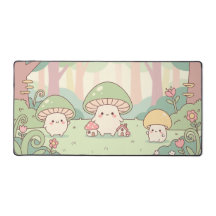 Süße Kawaii-Pilzwald