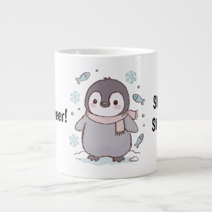 Süße Kawaii-Pinguin-Tasse – Bleib gemütlich, bleib Jumbo-Tasse