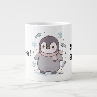 Süße Kawaii-Pinguin-Tasse – Bleib gemütlich, bleib Jumbo-Tasse