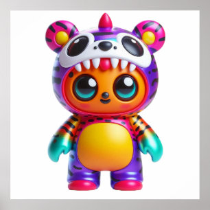 Süße Kawaii-Puppentapete für Mädchen-Schlafzimmer Poster
