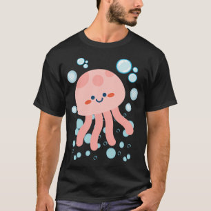Süße Kawaii Qualle lächelnder Ozean Freund mit Bu T-Shirt