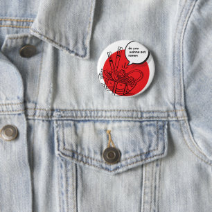 Süße Kawaii-Ramen - Lustiges Japanisches Essen Button