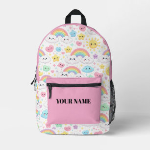 Süße Kawaii-Regenbogen-Rucksack   Personalisierte  Bedruckter Rucksack