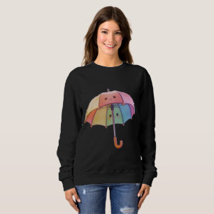 Süße Kawaii-Regenschirm-Damen-Hoodie Sweatshirt