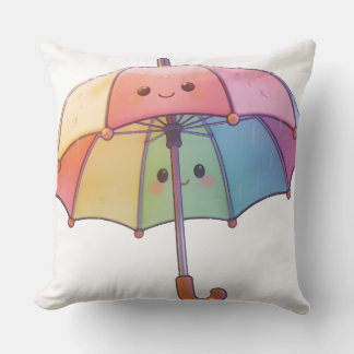 Süße Kawaii-Regenschirm Damen T-Shirt Kissen