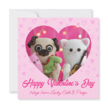 Süße Kawaii rosa Pastell-Herzen Valentinstag