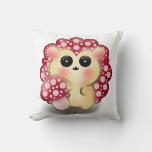 Süße Kawaii Rote Pilz Igel Art Kissen