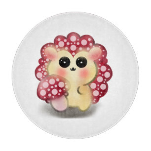 Süße Kawaii Rote Pilz Igel Art Schneidebrett