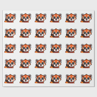 Süße Kawaii-Rotpanda-Muster-Wrapierpapier für G Geschenkpapier