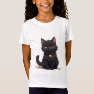Süße Kawaii-Schwarze-Katze-Halloween-Magie 🎃 T-Shirt