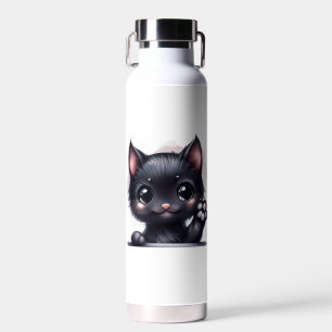 Süße Kawaii-Schwarze Katze Trinkflasche