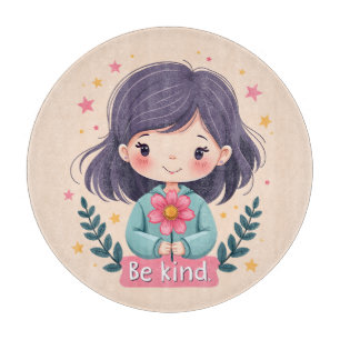 Süße Kawaii-"Sei nett"-Illustration Schneidebrett