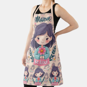 Süße Kawaii-"Sei nett"-Illustration Schürze