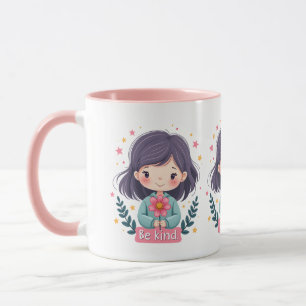 Süße Kawaii-"Sei nett"-Illustration Tasse