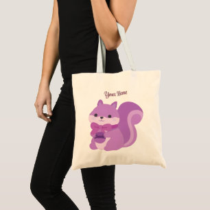 Süße Kawaii Sitzende Lavendel Eichhörnchen-Tasche Tragetasche
