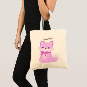 Süße Kawaii Sitzende Lavendel-Fuchs-Bogen-Tasche Tragetasche